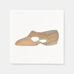 Lyrical Tan Modern Dance Teacher Dancer Shoe Pappersservett