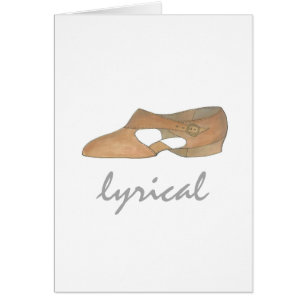 Lyrical Tan Modern Dance Teacher Shoe Skäl Gift Hälsningskort