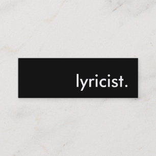 lyricist. mini visitkort