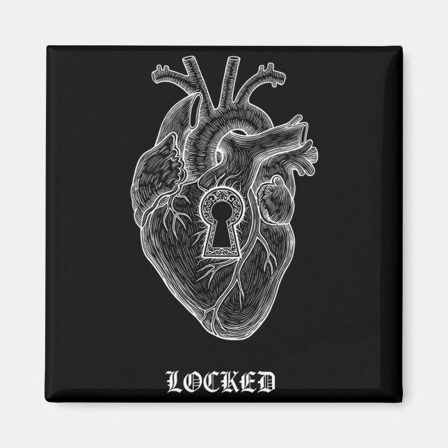 Lyriclyfe-långärmad skjorta-achy Breaky Heart-lås Magnet (Framsidan)