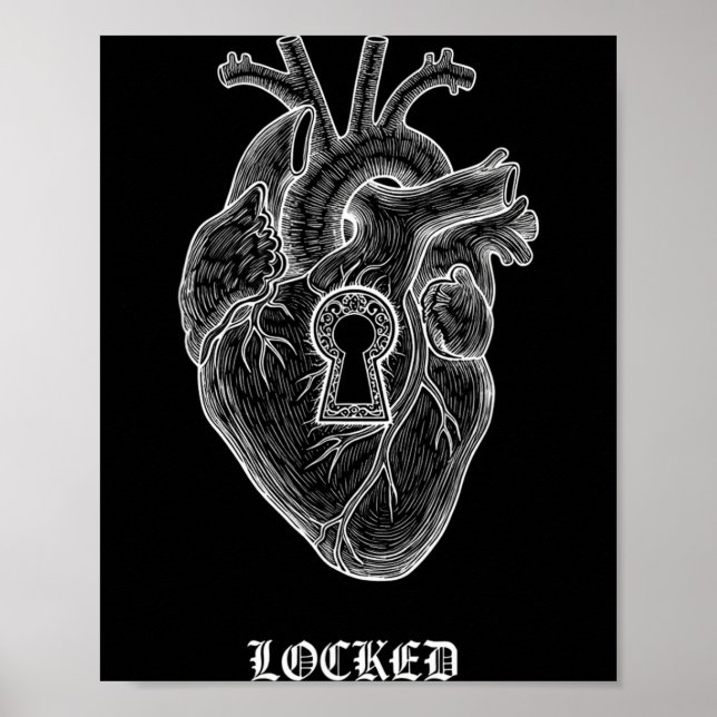 Lyriclyfe-långärmad skjorta-achy Breaky Heart-lås Poster (Framsidan)