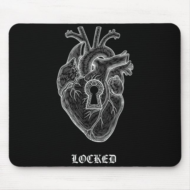Lyriclyfe-långärmad skjorta-achy Breaky Heart-låst Musmatta (Framsidan)