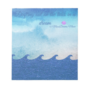 Lyrics Abstrakt Sea Blue Sparkling Vinkarare Anteckningsblock