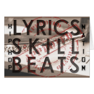 LYRICS SKILL BEATS hip hop Hälsningskort