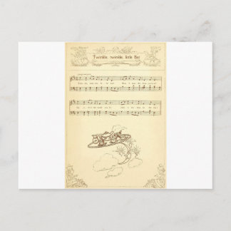 Lyrisk dikt för fladdermöss för Twink glimt lite Vykort