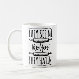 Lyrisk sånghip hop Ridin ser de mig Rollin Hatin Kaffemugg