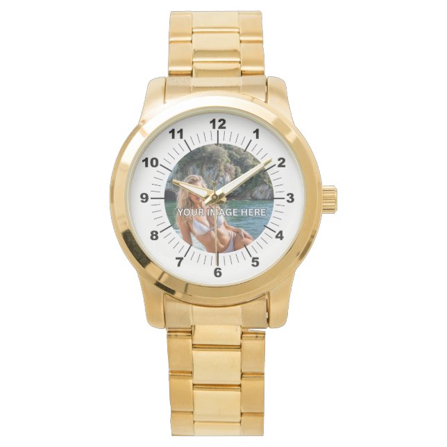 LYS! 💛 Överdimensionerat guldbandsur Armbandsur (Framsida)