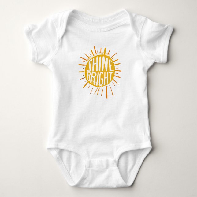 Lys starkt – minimalistisk solskenscitat t shirt (Framsida)