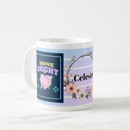 Lys starkt – Personlig blomsterinspirerande M Kaffemugg