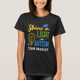 Lys upp autism Personligt team T Shirt