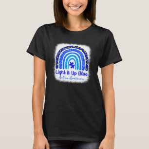 Lys Upp Det Blått Autism Medvetenhet Autistiska Pu T Shirt