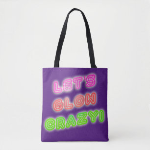 Lysa galet coolt neon skinande statement tygkasse