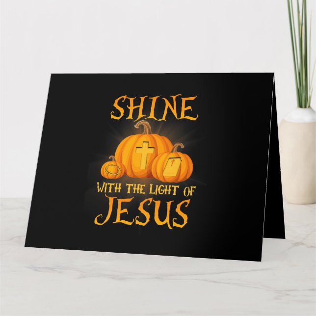 Lysa Med Jesu Kristi Ljus Kristet Halloween  Kort (Framsida)
