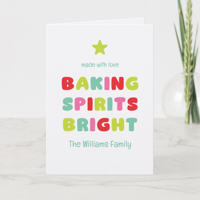 Lysa upp julen med bakning kort (Framsida)
