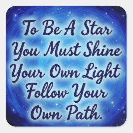 LysaDinLjus Fyrkantigt Klistermärke