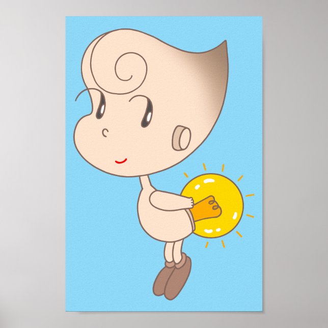Lysande änglalykta som lyser upp hjärtat. poster (Framsidan)