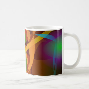 Lysande brun Digital abstrakt konst Kaffemugg