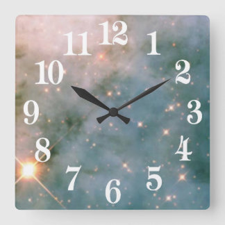 Lysande Carina Nebula Fyrkantig Klocka