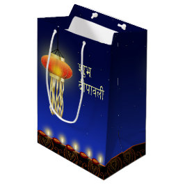 Lysande Diwali lampa - medelgåvan hänger lös