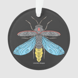 Lysande eldflugor (svart) - Akryl Ornament