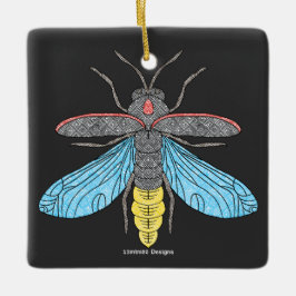 Lysande eldflugor (svart) - Keramisk juldekoration