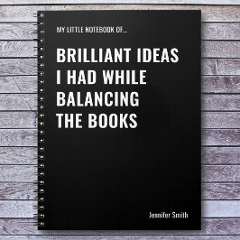 Lysande idéer Rolig revisor Anteckningsbok