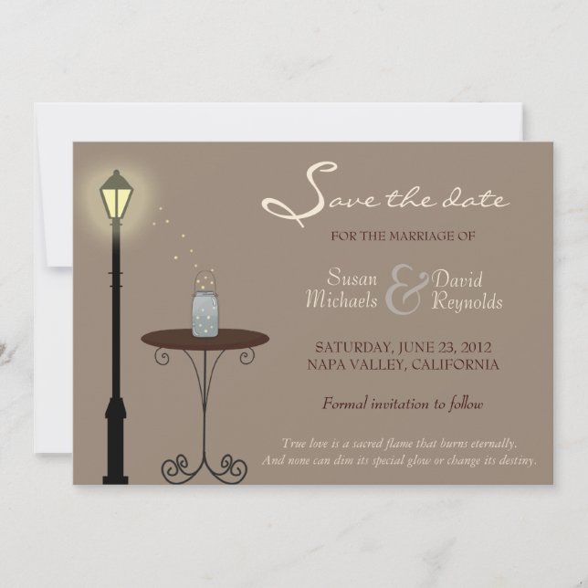 Lysande insekter och murbruk burk Spara datum till Datumet (Framsida)