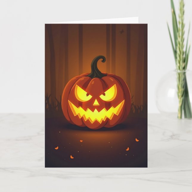 Lysande Jack O Lantern-kort Kort (Framsida)