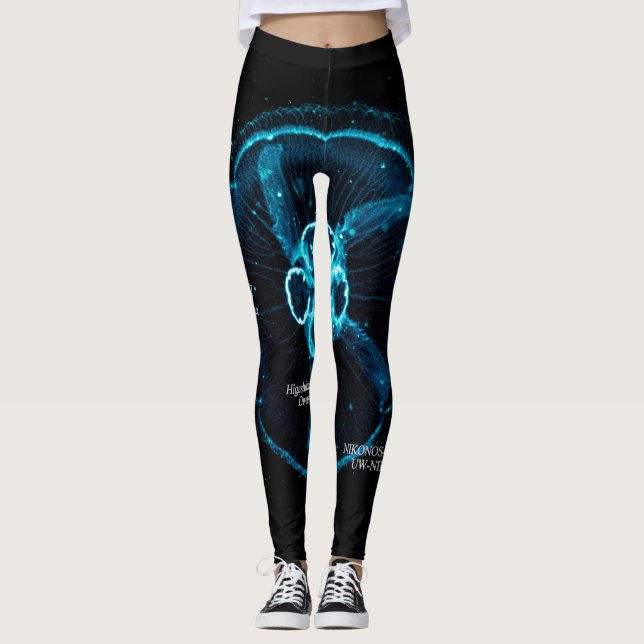 Lysande manettsilhuett leggings (Framsida)