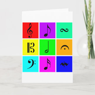 lysande musiksymboler kort