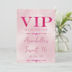 Lysande rosa diamanter VIP Inbjudningar