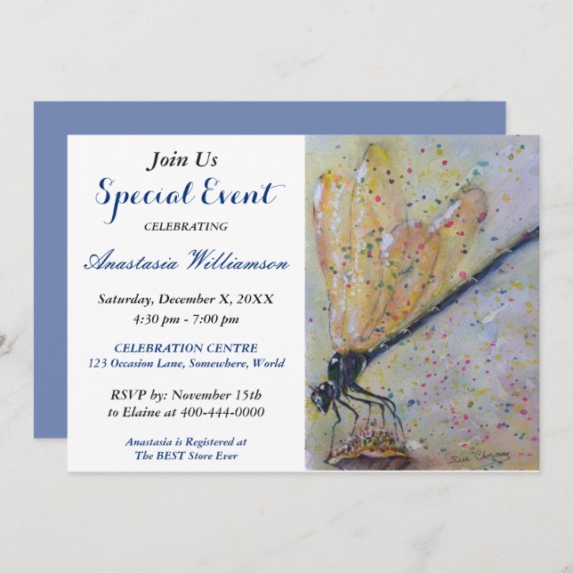 LYSANDE TROLLSLÄNDA FESTLIGT EVENEMANG INBJUDAN (Fram/baksida)