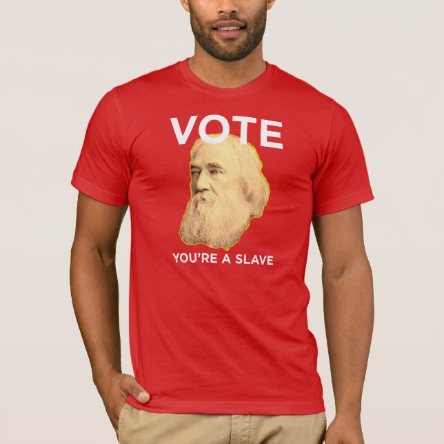 Lysander ingen Spooner styr inget slavar Tee (Framsida)