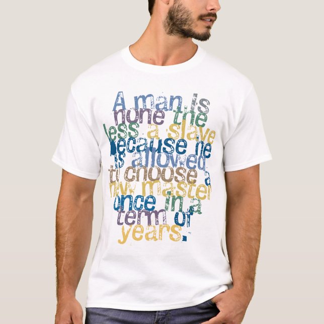 Lysander Spooner citationsteckenT-tröja T Shirt (Framsida)