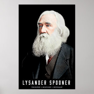 Lysander Spooner Colorized Anpassade Poster
