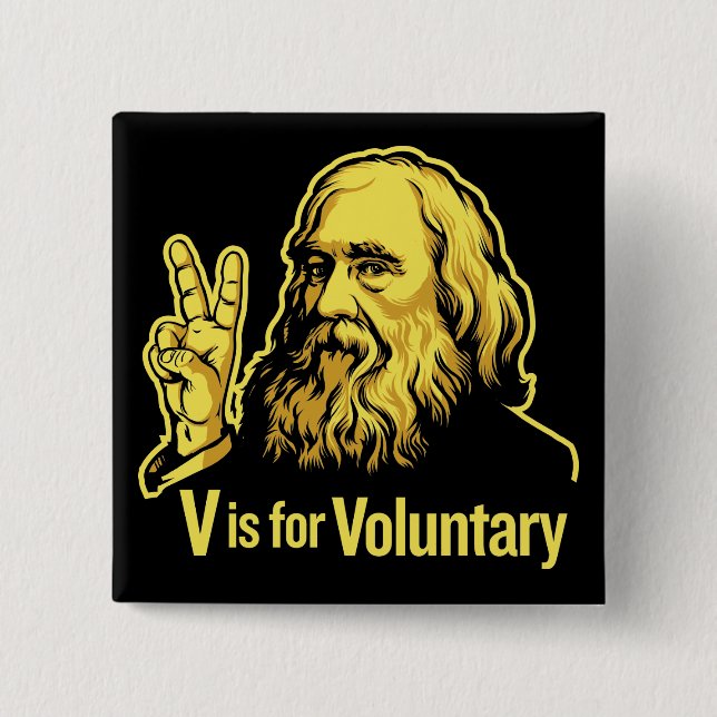 Lysander Spooner Voluntaryism knäppas Knapp (Framsida)