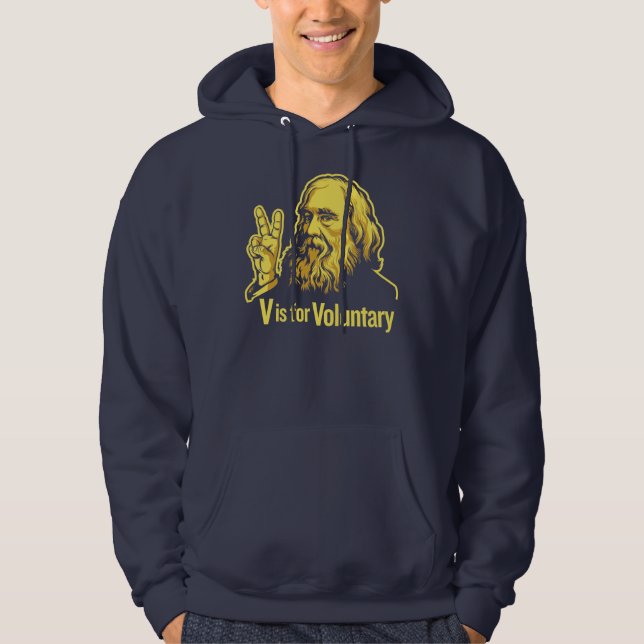 Lysander Spooner Voluntaryism T-tröja Munkjacka (Framsida)