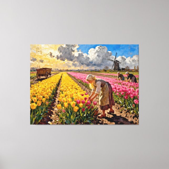“Lysbeth in the Amber Light” - A Dutch Landscape Canvastryck (Framsida)