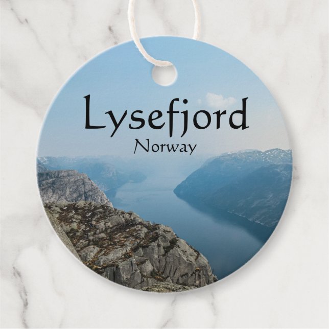 Lysefjords Norge Gåvor Etiketter (Framsida)