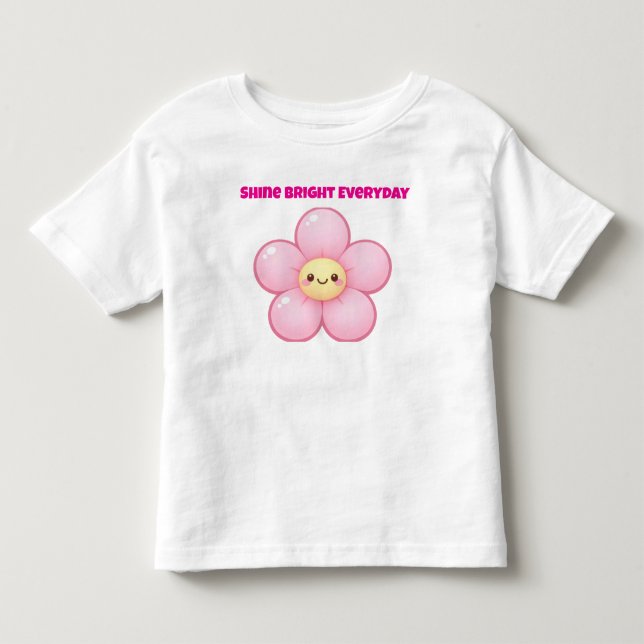 Lyser Starkt Varje Dag Söt Inspirerande Barn  T Shirt (Framsida)