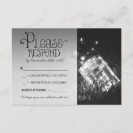 lysröding murarvas rustika trädgård bröllop svarar OSA kort