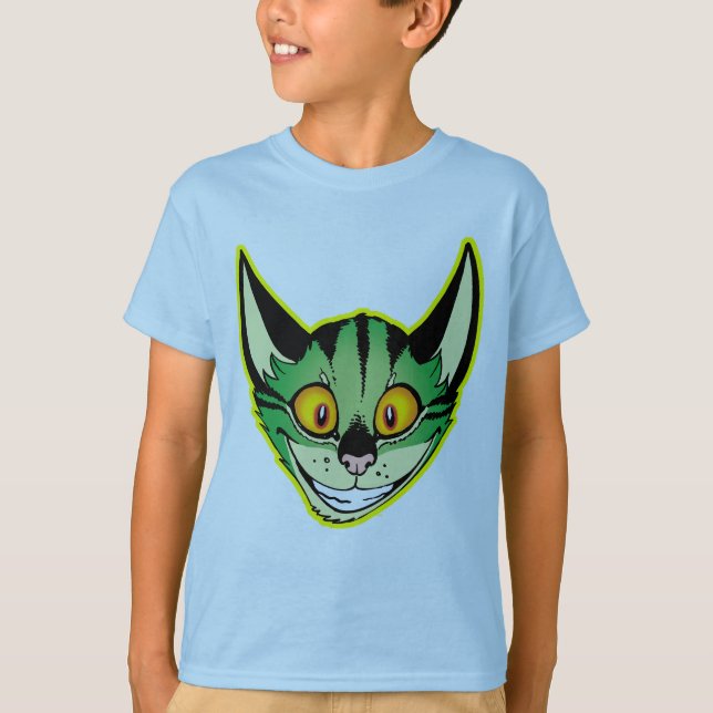 Lysrörsjul katt barn t-shirt (Framsida)