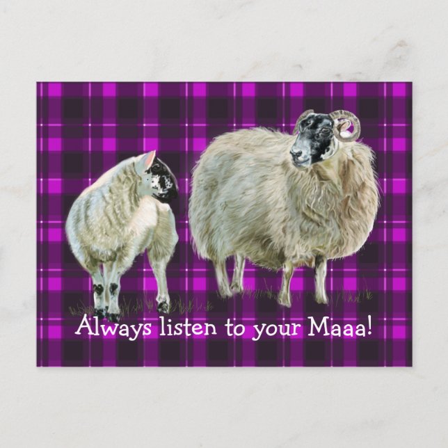 Lyssna alltid på din maaaa! vykort (Framsida)