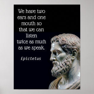 LYSSNA MER TALA MINDRE _Epictetus (Matte) Poster