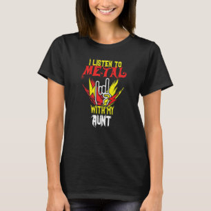 Lyssna Metal Med Faster Rock Musikälskare Rocker M T Shirt
