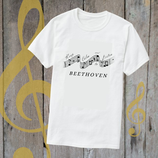 Lyssna på Beethoven Best Classical Music Composer T Shirt (Skapare uppladdad)