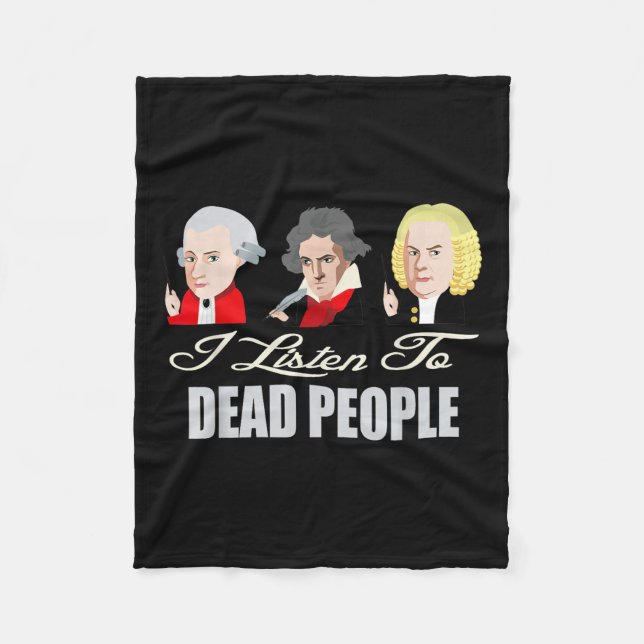 Lyssna på Dead People Clical Music Mozart Bach Bee Fleecefilt (Framsidan)