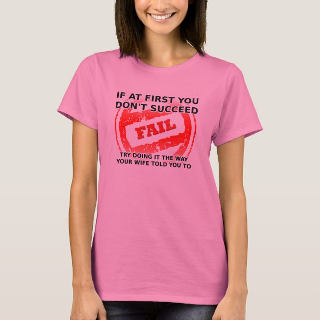 Lyssna På Din Fru Rolig T-Shirt (Framsida)