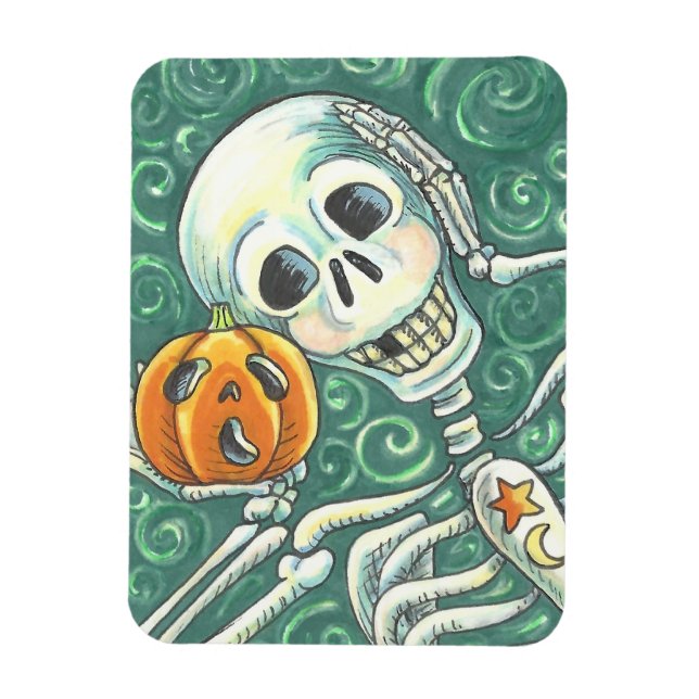 LYSSNA PÅ DIN PUMPKIN, HALLOWEEN SKELLY MAGNET (Vertikal)