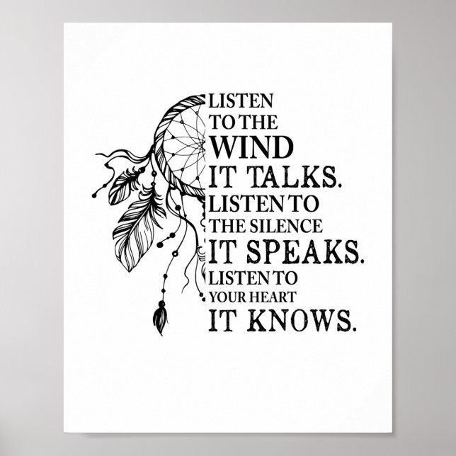 Lyssna på ditt hjärta. Den känner inhemska amerika Poster (Framsidan)
